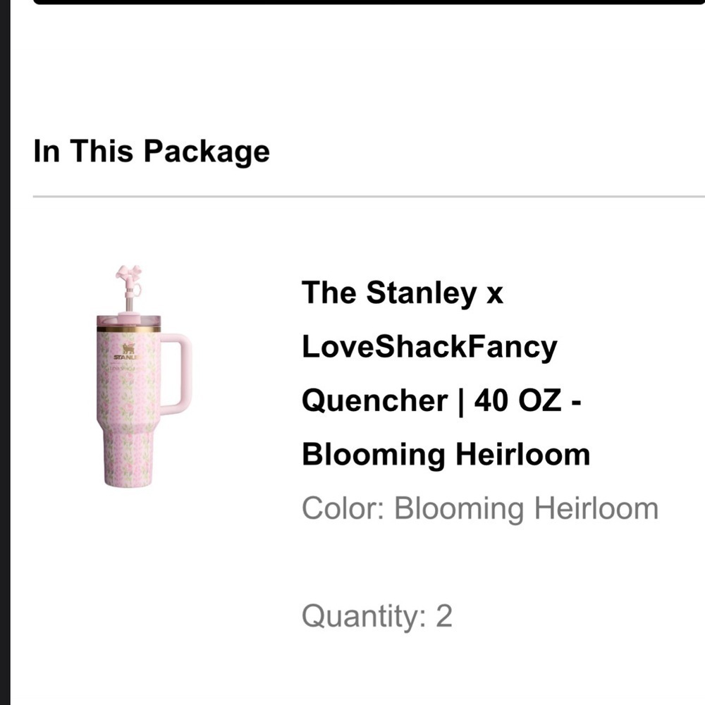 Limited edition loveshackfancy by Stanley bottle - Picture 2 of 3